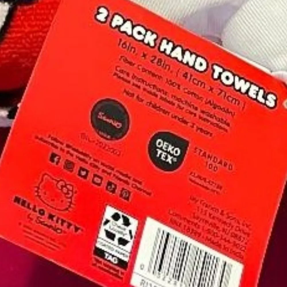 NEW & BEAUTIFUL HELLO KITTY HAND TOWELS THICK & ABSORBENT LARGE SIZE 16